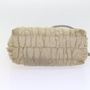 PRADA Hand Bag Nylon 2way Beige Auth ac2285-5