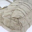 PRADA Hand Bag Nylon 2way Beige Auth ac2285-19