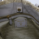 PRADA Hand Bag Nylon 2way Beige Auth ac2285-24