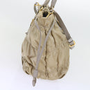 PRADA Hand Bag Nylon 2way Beige Auth ac2285-4