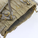 PRADA Hand Bag Nylon 2way Beige Auth ac2285-6