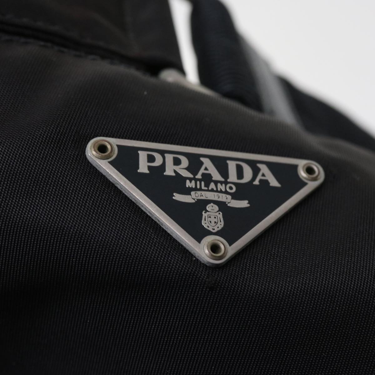 PRADA Shoulder Bag Nylon Black Auth ac2291