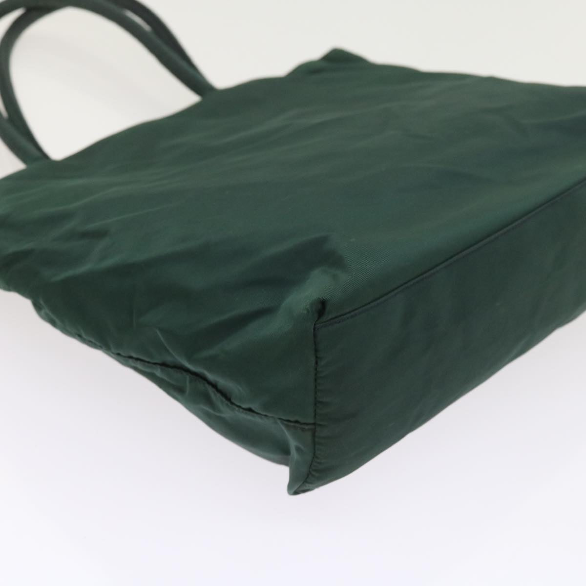 PRADA Hand Bag Nylon Green Auth ac2301