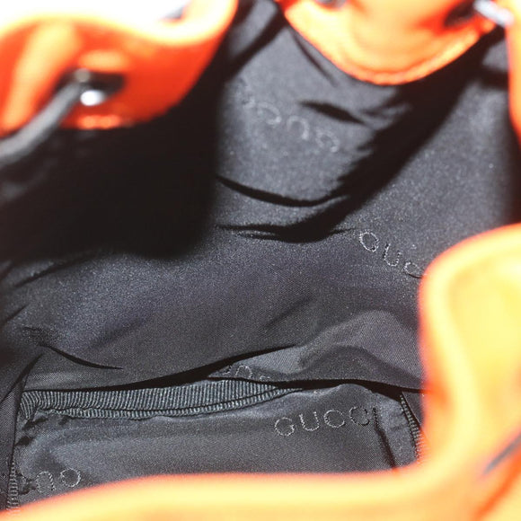 GUCCI Pouch Canvas Orange 039 0973 Auth ac2314