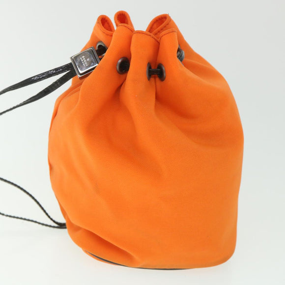 GUCCI Pouch Canvas Orange 039 0973 Auth ac2314