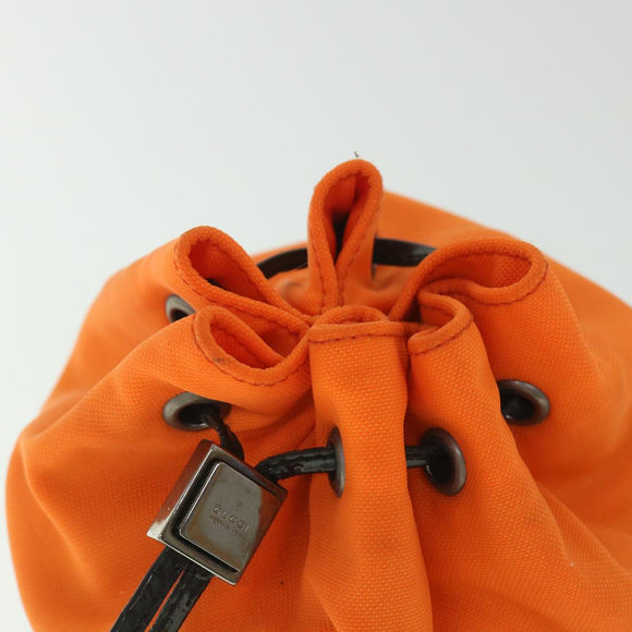 GUCCI Pouch Canvas Orange 039 0973 Auth ac2314