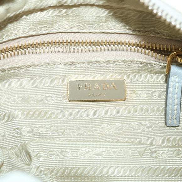 PRADA Pouch Canvas White Auth ac2316