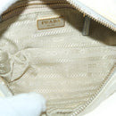 PRADA Pouch Canvas White Auth ac2316-10
