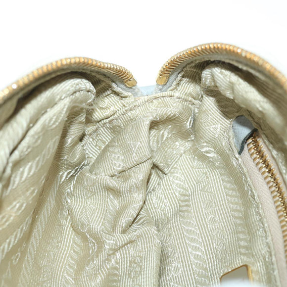 PRADA Pouch Canvas White Auth ac2316