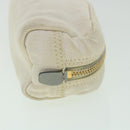 PRADA Pouch Canvas White Auth ac2316-3