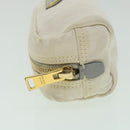 PRADA Pouch Canvas White Auth ac2316-4