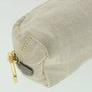 PRADA Pouch Canvas White Auth ac2316-14