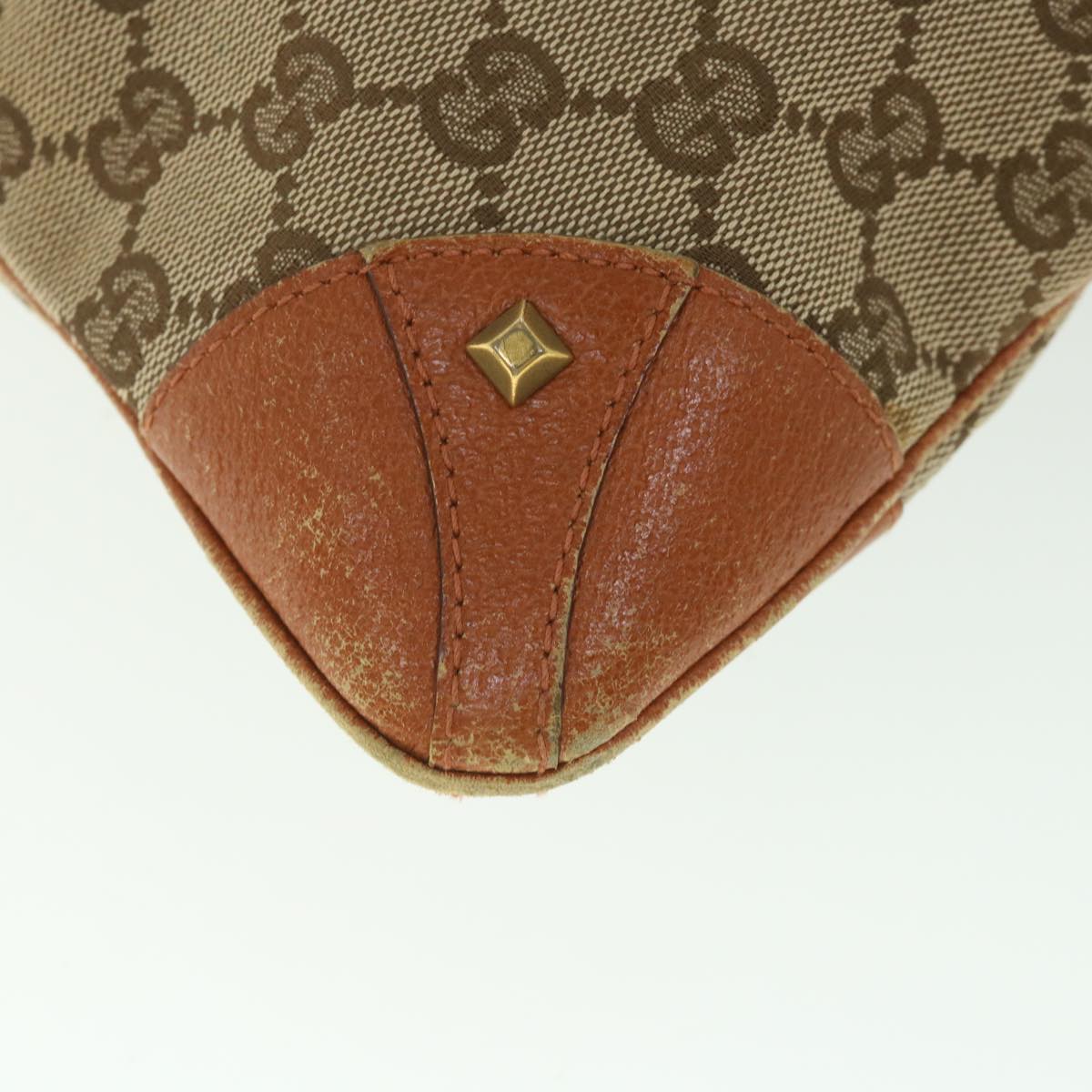 GUCCI GG Canvas Shoulder Bag Beige 120894 Auth ac2335