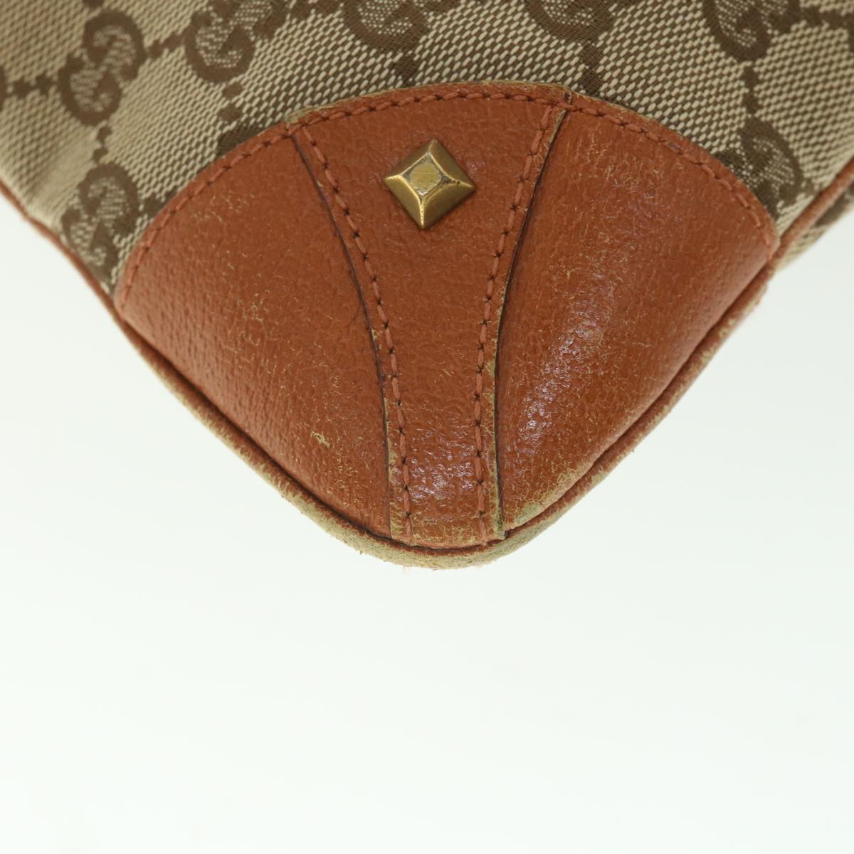 GUCCI GG Canvas Shoulder Bag Beige 120894 Auth ac2335