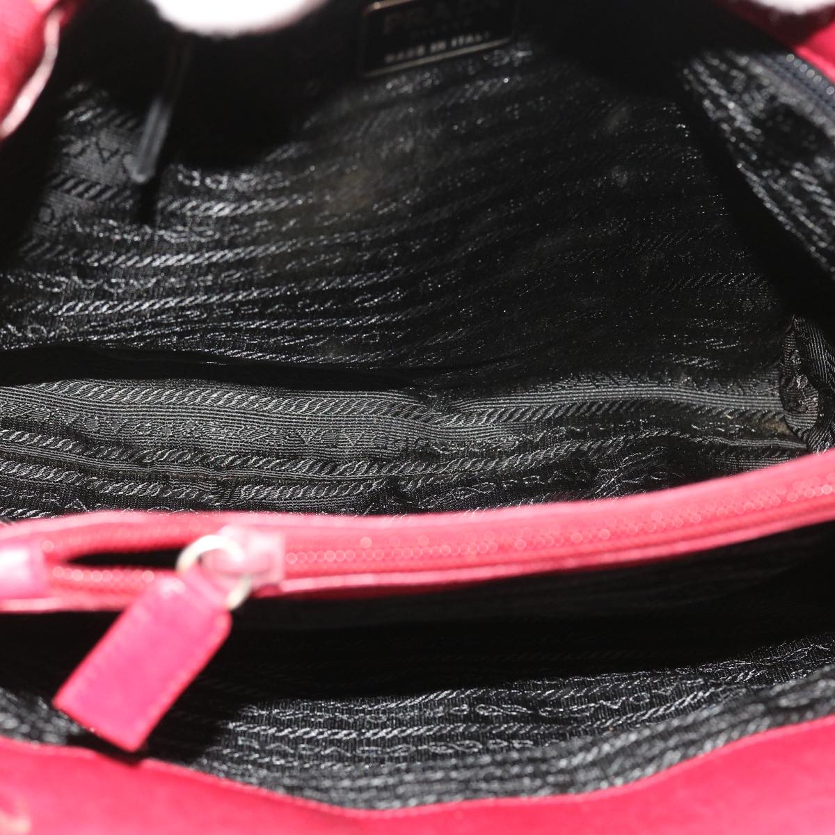 PRADA Hand Bag Nylon Red Auth ac2372