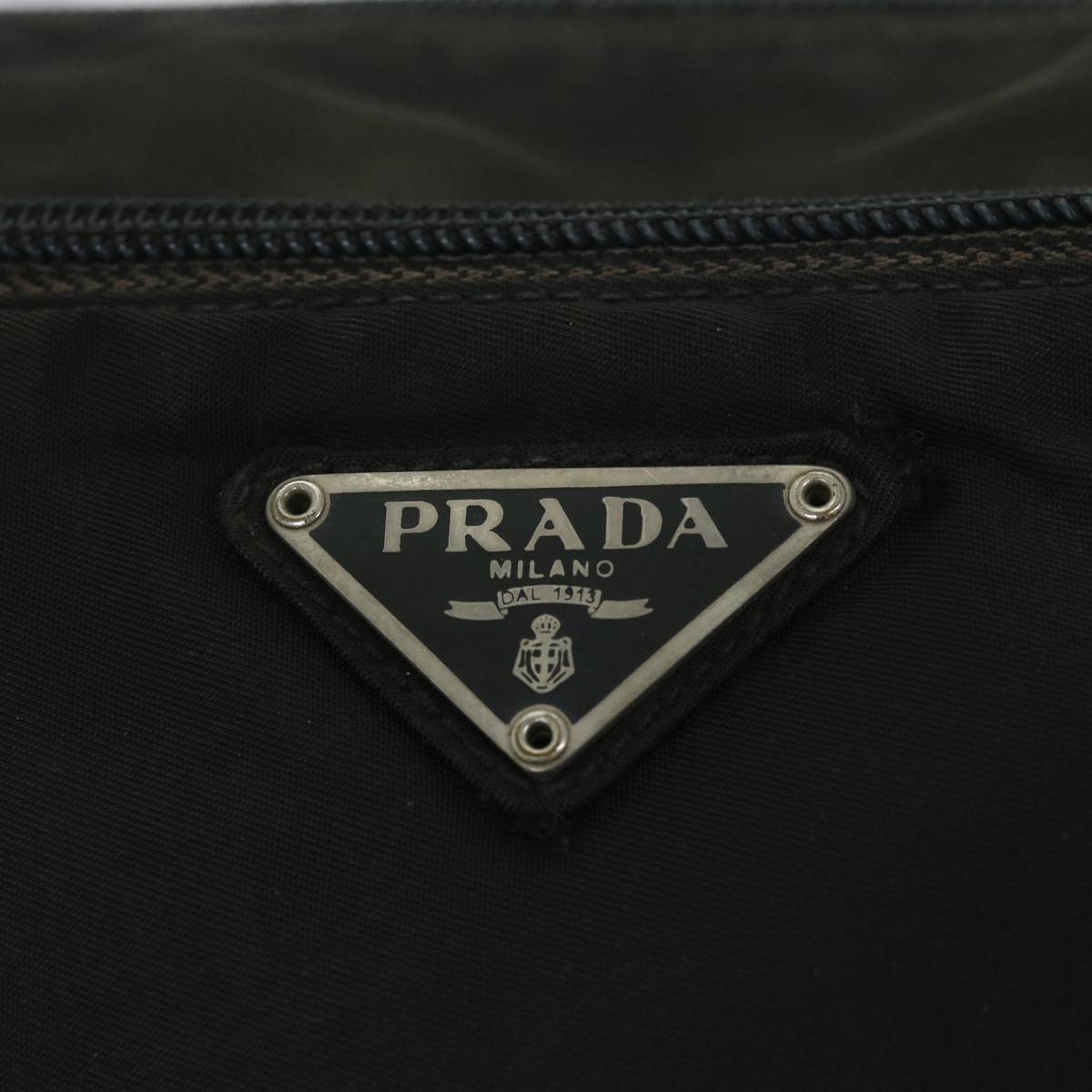 PRADA Shoulder Bag Nylon Black Auth ac2383