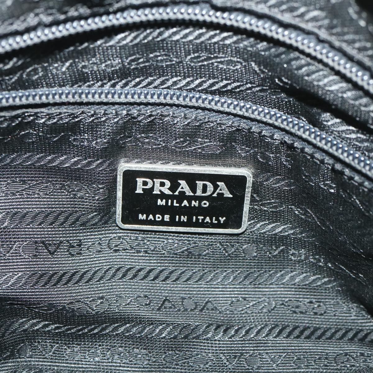 PRADA Shoulder Bag Nylon Black Auth ac2383