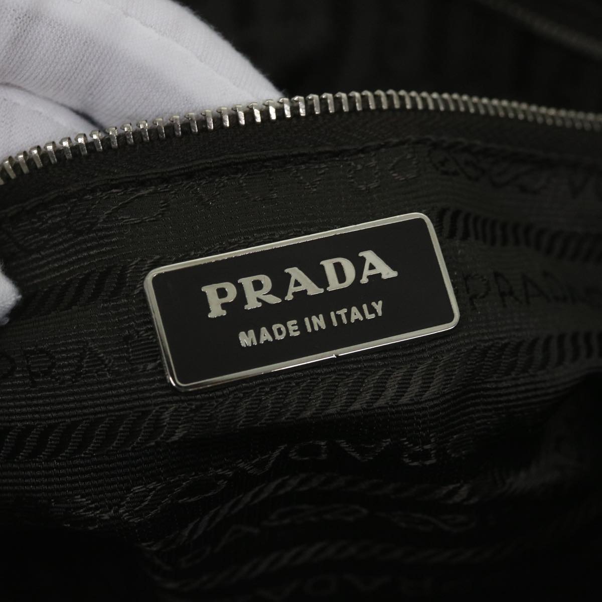 PRADA Shoulder Bag Nylon Green Auth ac2386