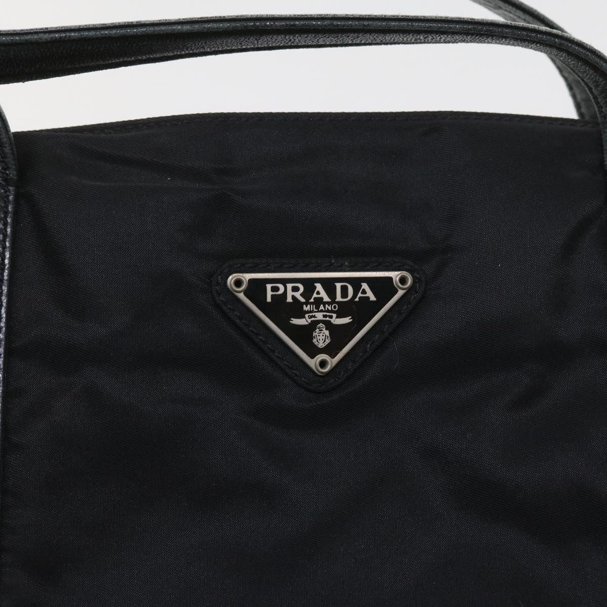 PRADA Shoulder Bag Nylon Black Auth ac2390