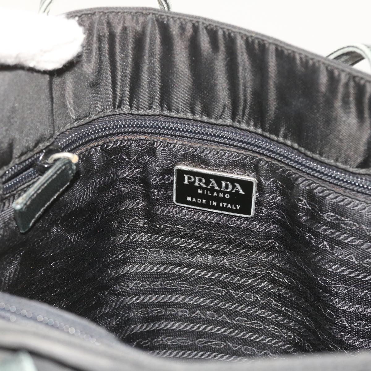 PRADA Shoulder Bag Nylon Black Auth ac2390