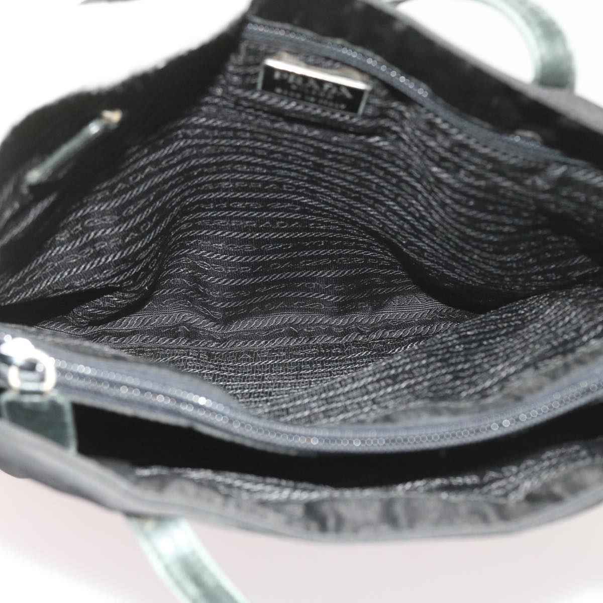 PRADA Shoulder Bag Nylon Black Auth ac2390