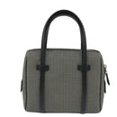 BALLY Hand Bag Canvas Gray Auth ac2394-2