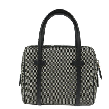 BALLY Hand Bag Canvas Gray Auth ac2394 - 0