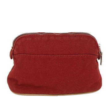 HERMES Bolide PM Pouch Canvas Red Auth ac2402 - 0
