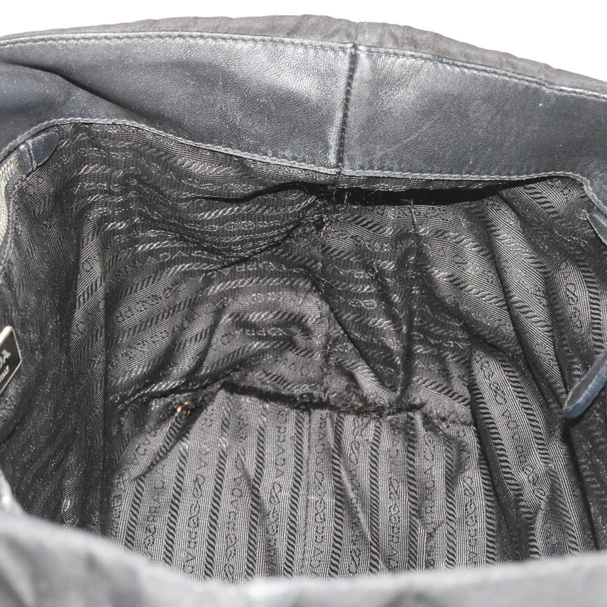 PRADA Hand Bag Nylon Black Auth ac2428