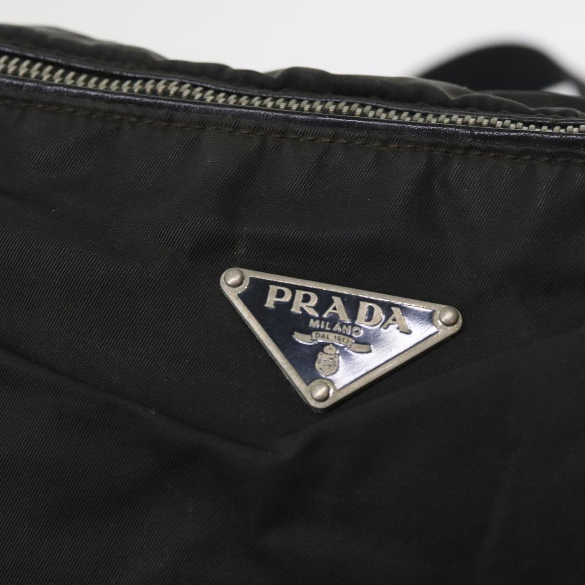 PRADA Shoulder Bag Nylon Black Auth ac2431