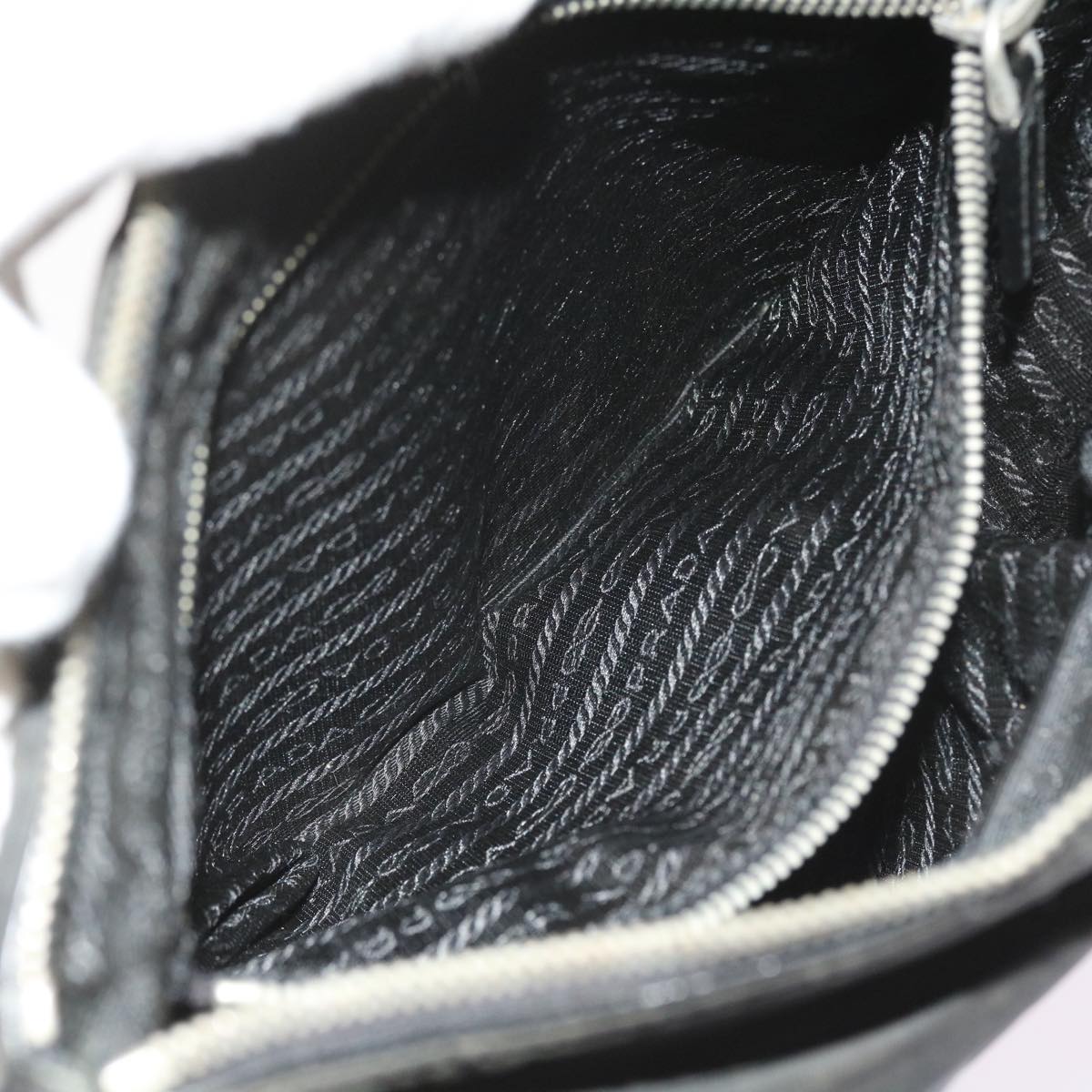 PRADA Shoulder Bag Nylon Black Auth ac2431