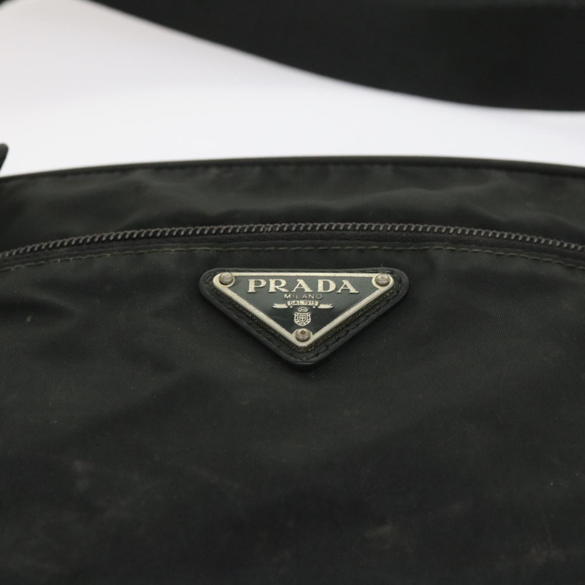 PRADA Shoulder Bag Nylon Black Auth ac2438