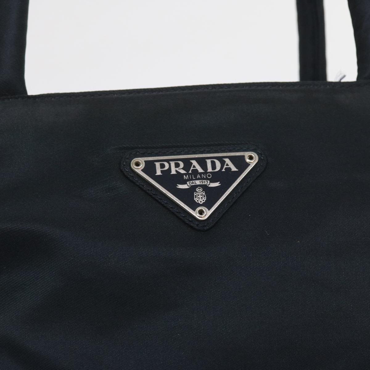 PRADA Hand Bag Nylon Navy Auth ac2444