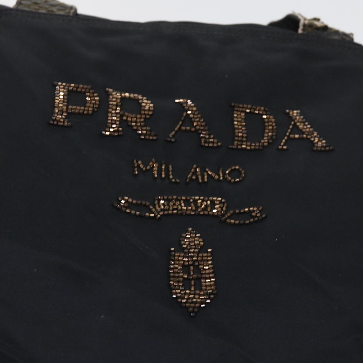 PRADA Shoulder Bag Nylon Black Auth ac2451