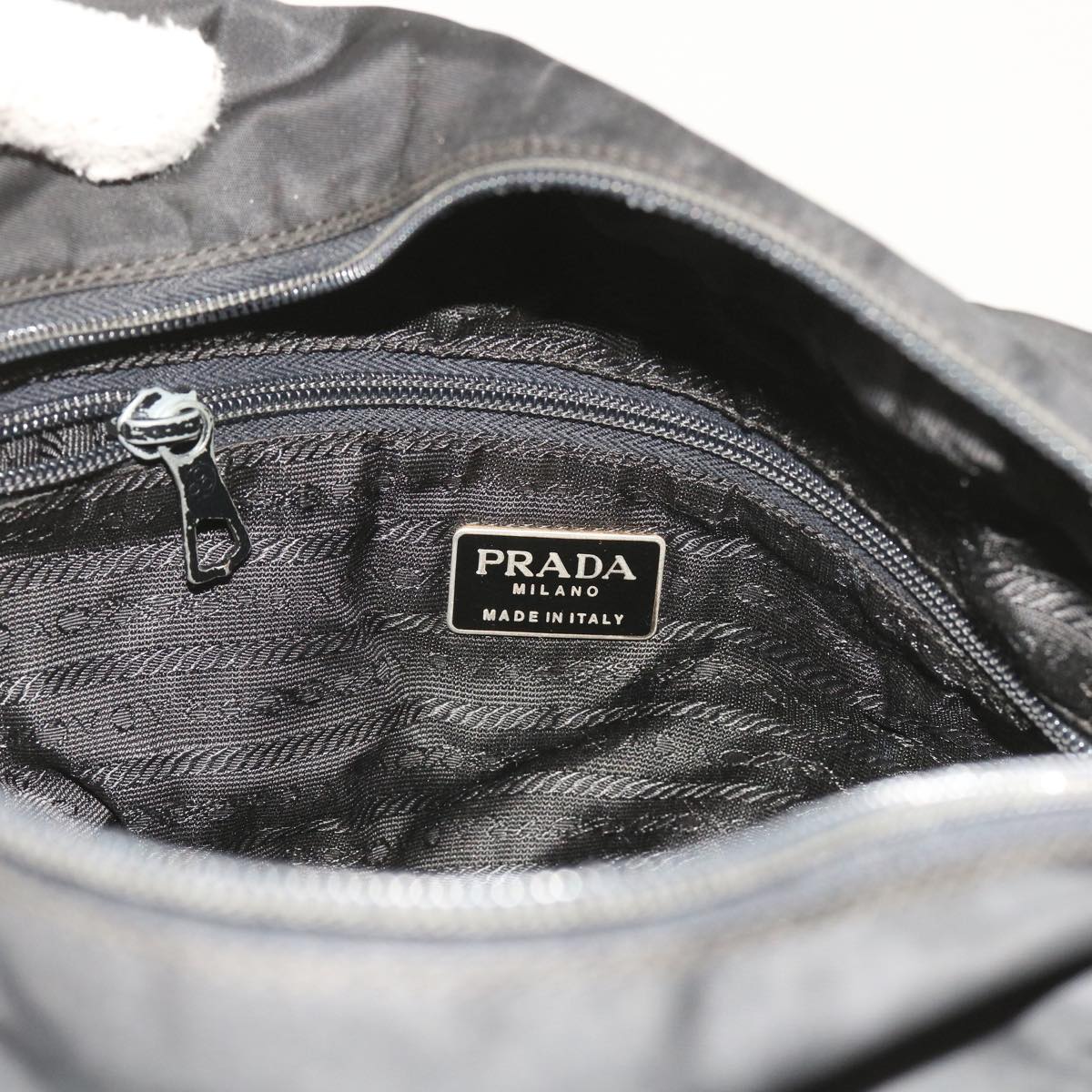 PRADA Shoulder Bag Nylon Black Auth ac2451