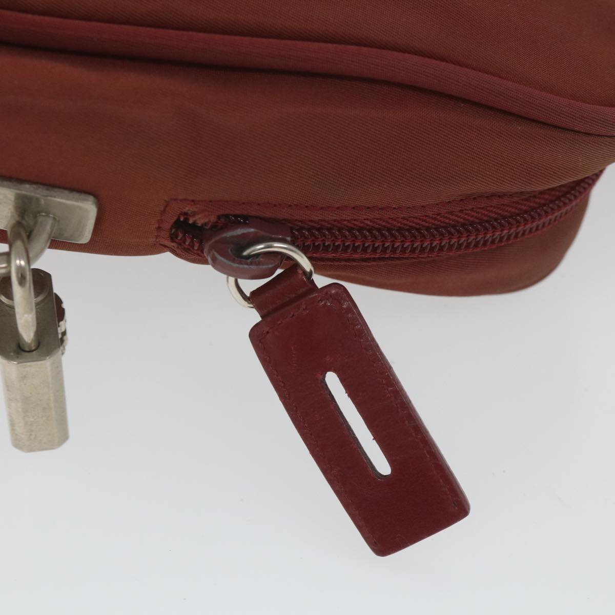 PRADA Hand Bag Nylon Red Auth ac2453