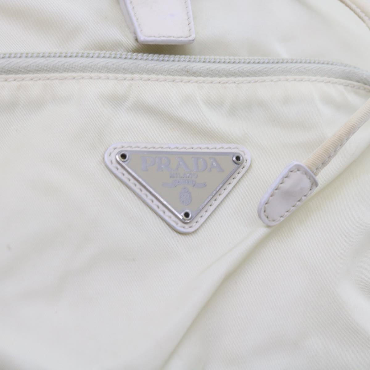 PRADA Backpack Nylon White Auth ac2454