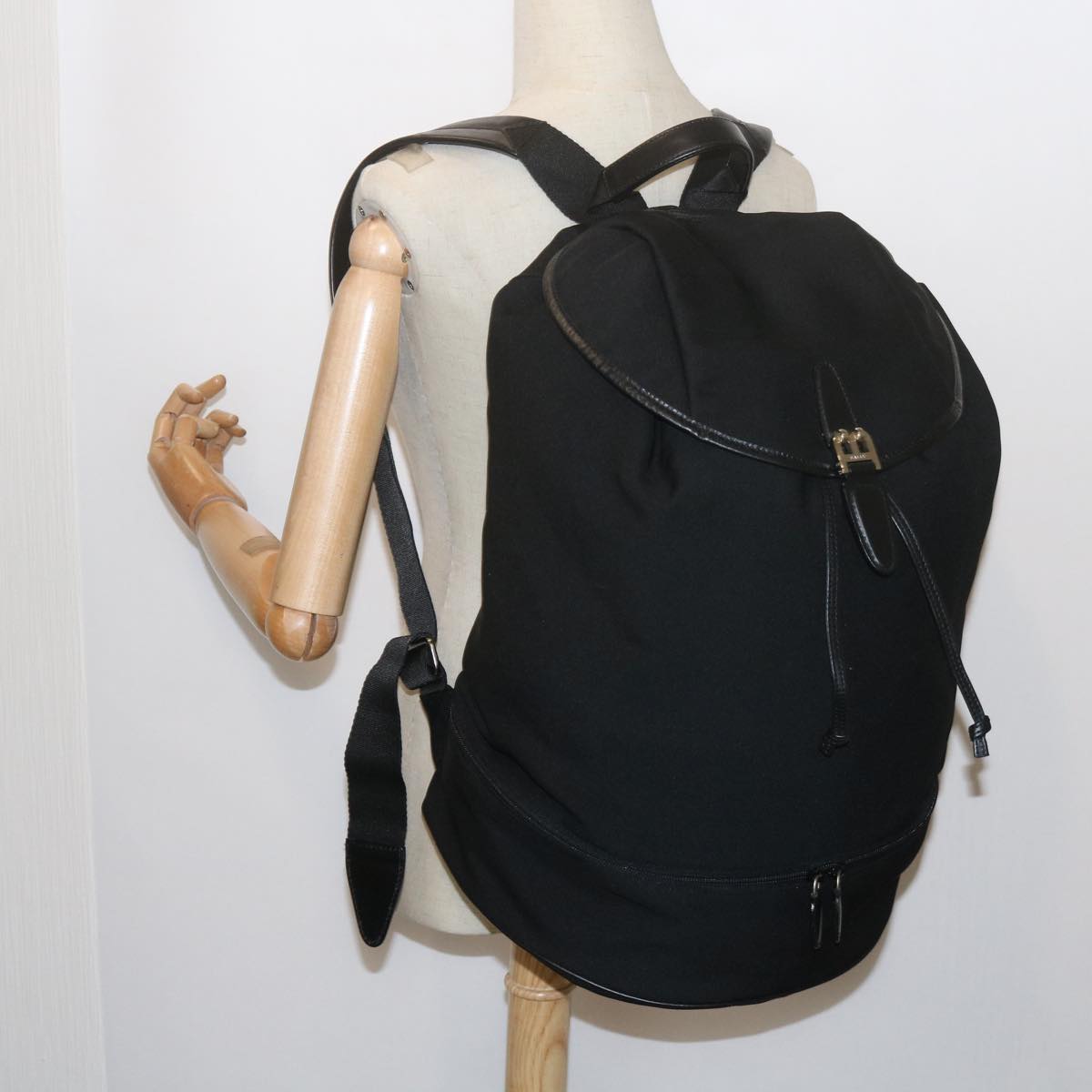 BALLY Backpack Canvas Black Auth ac2502