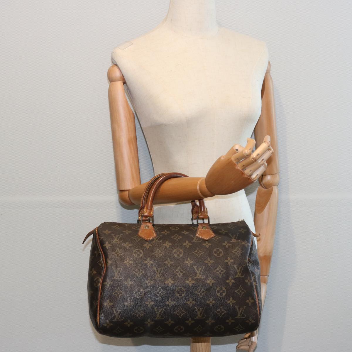 LOUIS VUITTON Monogram Speedy 30 Hand Bag M41526 LV Auth ac2549