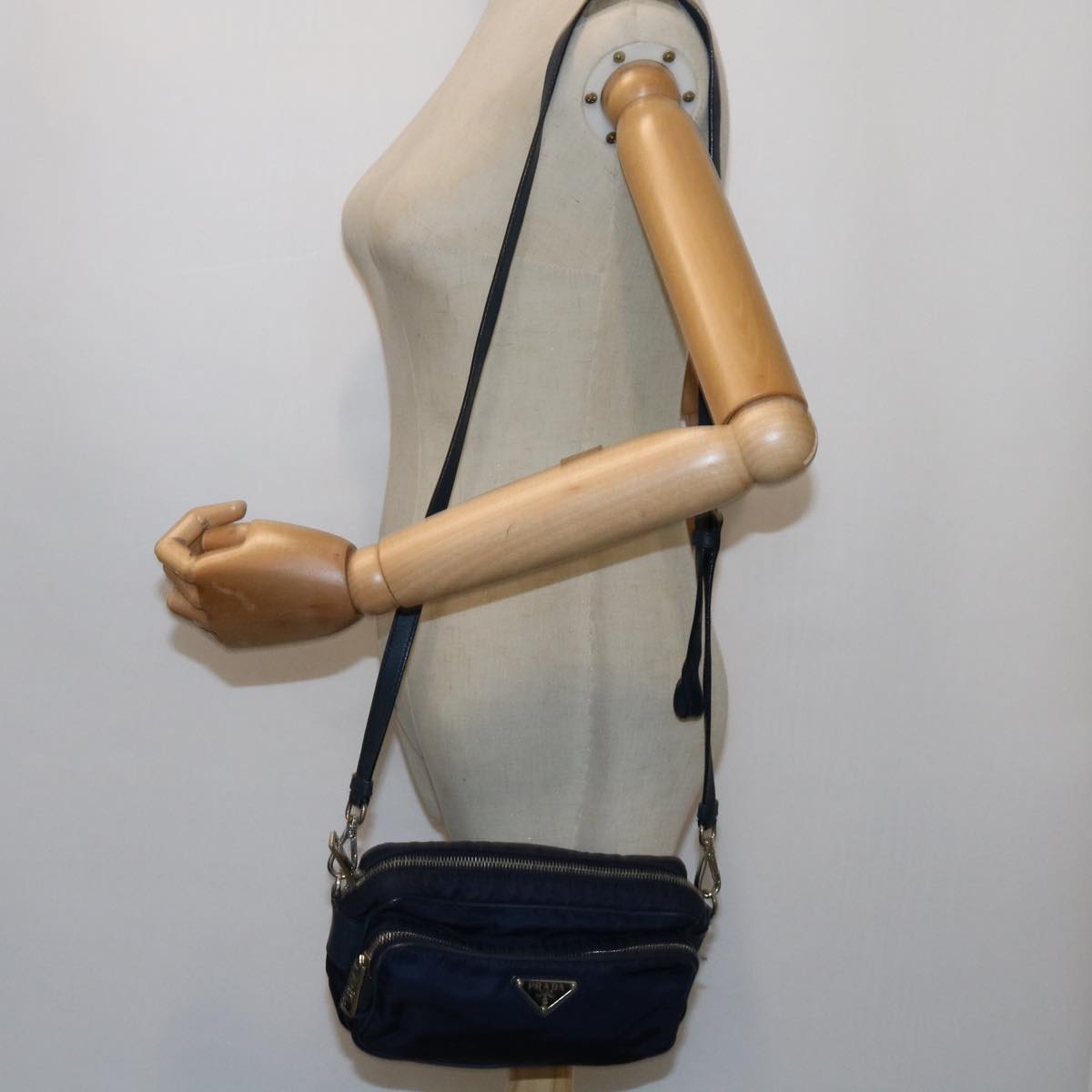 PRADA Shoulder Bag Nylon Navy Auth ac2599