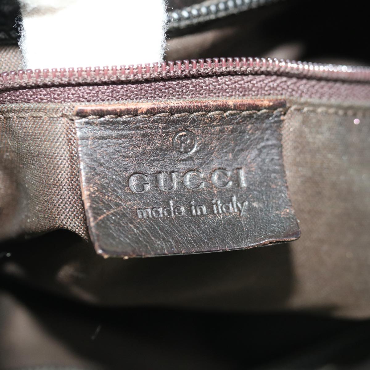 GUCCI GG Canvas Shoulder Bag Brown 001 3778 1705 Auth ac2616