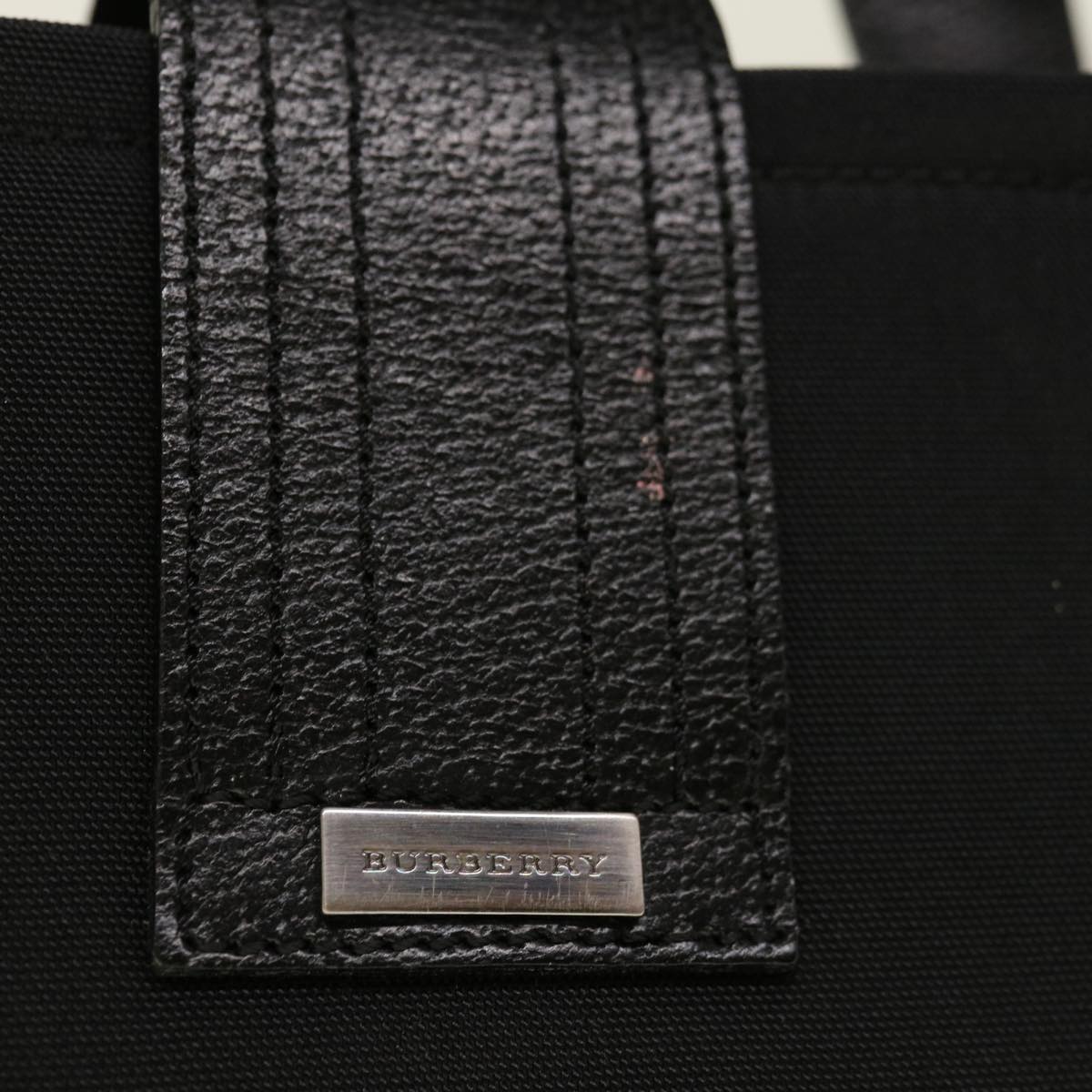 BURBERRY Hand Bag Nylon Black Auth ac2622