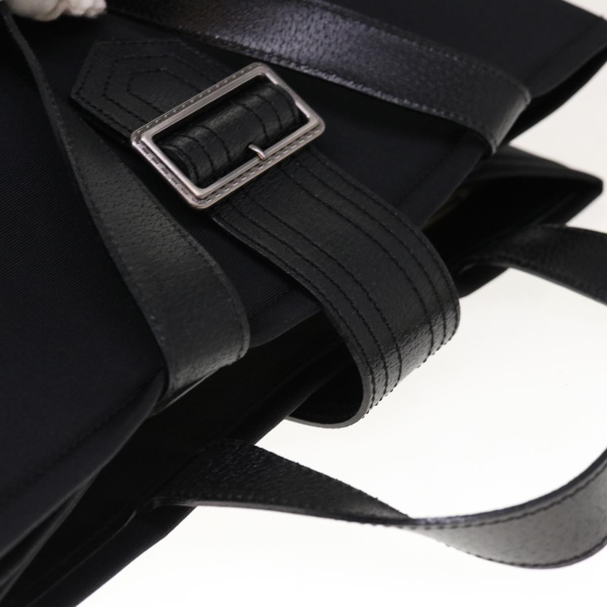 BURBERRY Hand Bag Nylon Black Auth ac2622