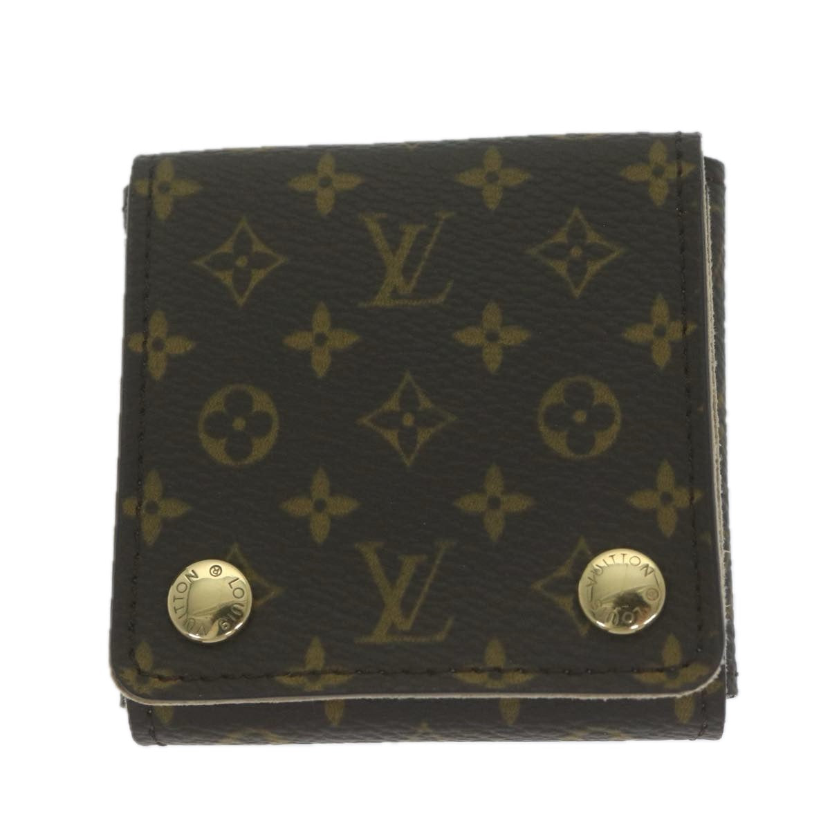 LOUIS VUITTON Monogram Jewelry Case Jewelry Box LV Auth ac2650