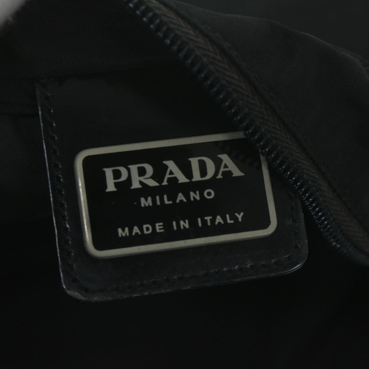 PRADA Shoulder Bag Nylon Black Auth ac2658