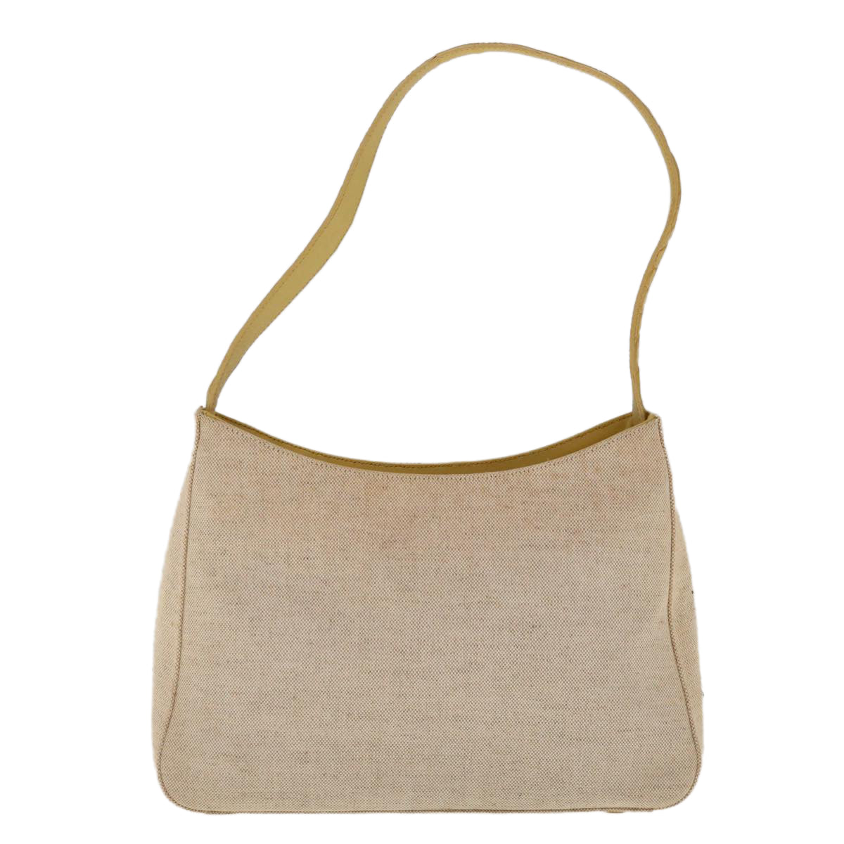 PRADA Shoulder Bag Canvas Beige Auth ac2659 - 0