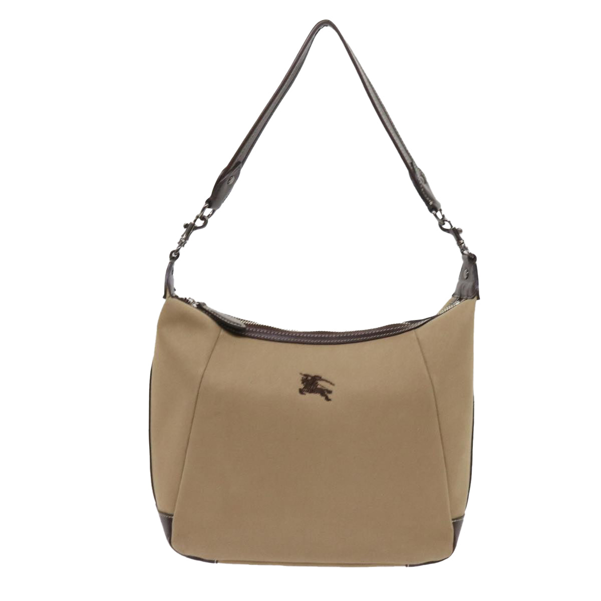 BURBERRY Shoulder Bag Canvas Beige Auth ac2664