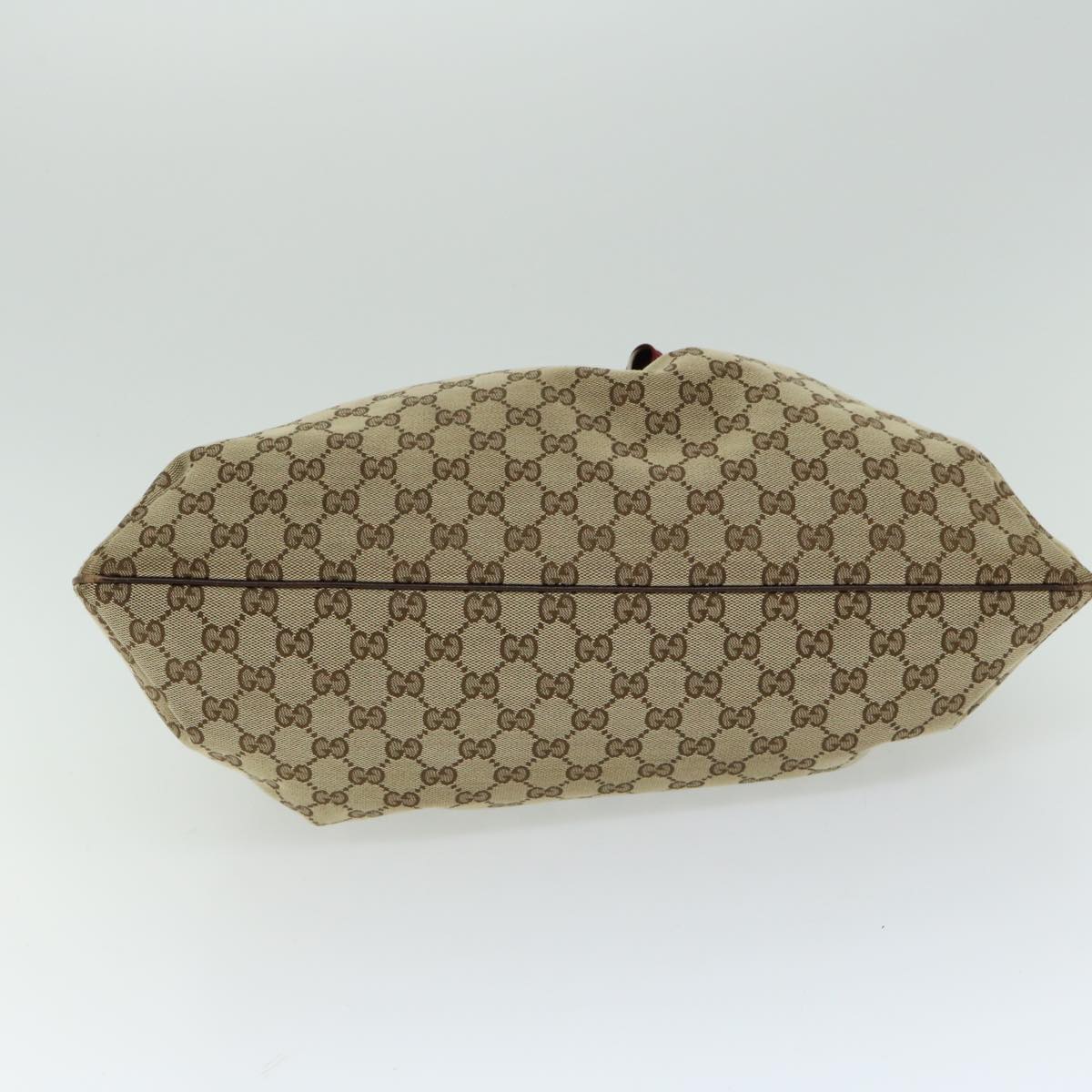 GUCCI GG Canvas Shoulder Bag Beige Auth ac2691