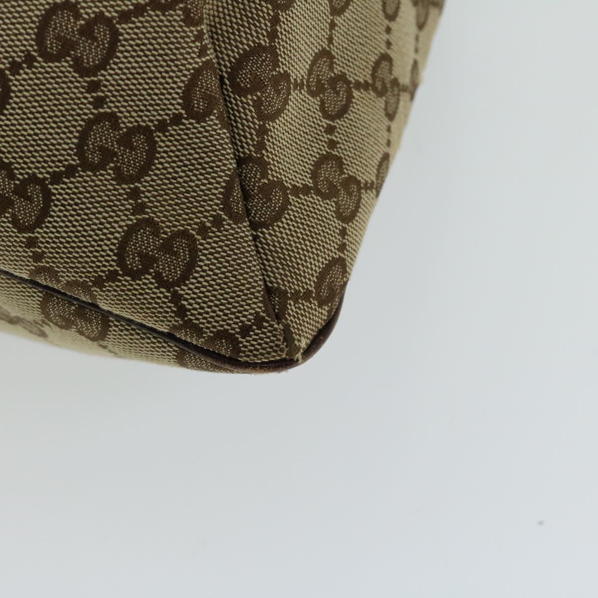 GUCCI GG Canvas Shoulder Bag Beige Auth ac2691