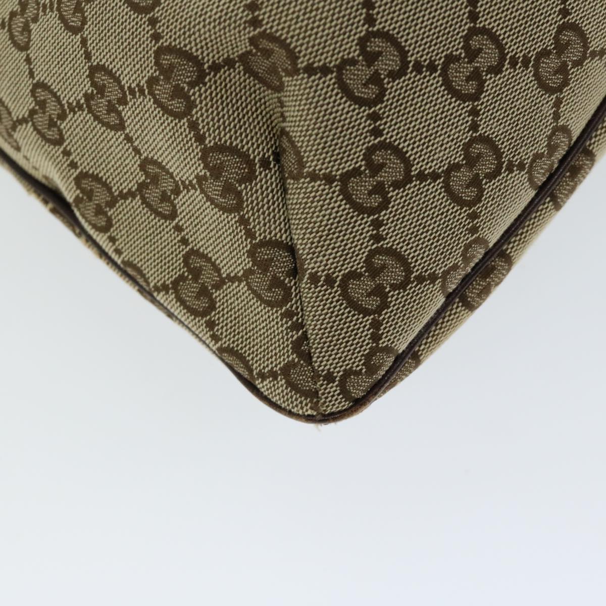 GUCCI GG Canvas Shoulder Bag Beige Auth ac2691